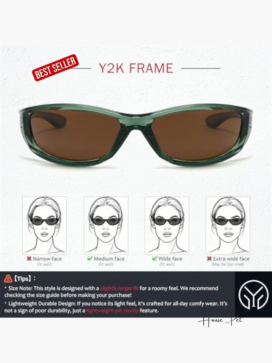 Wrap Around Sports Sunglasses UV400 Protection 90s Retro Y2K Shades main image 7